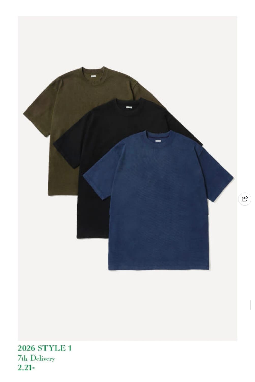 아프레쎄 26ss 빈티지 숏슬리브 티셔츠 블랙 2사이즈 상품이미지1