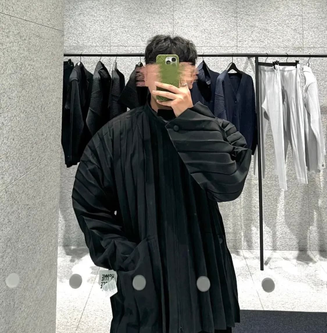 옴므플리세 엣지자켓 블랙3 (새상품) 상품이미지4