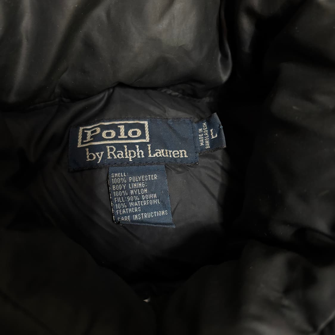 90s 폴로 랄프로렌 블랙 덕다운 패딩조끼 베스트 상품이미지3
