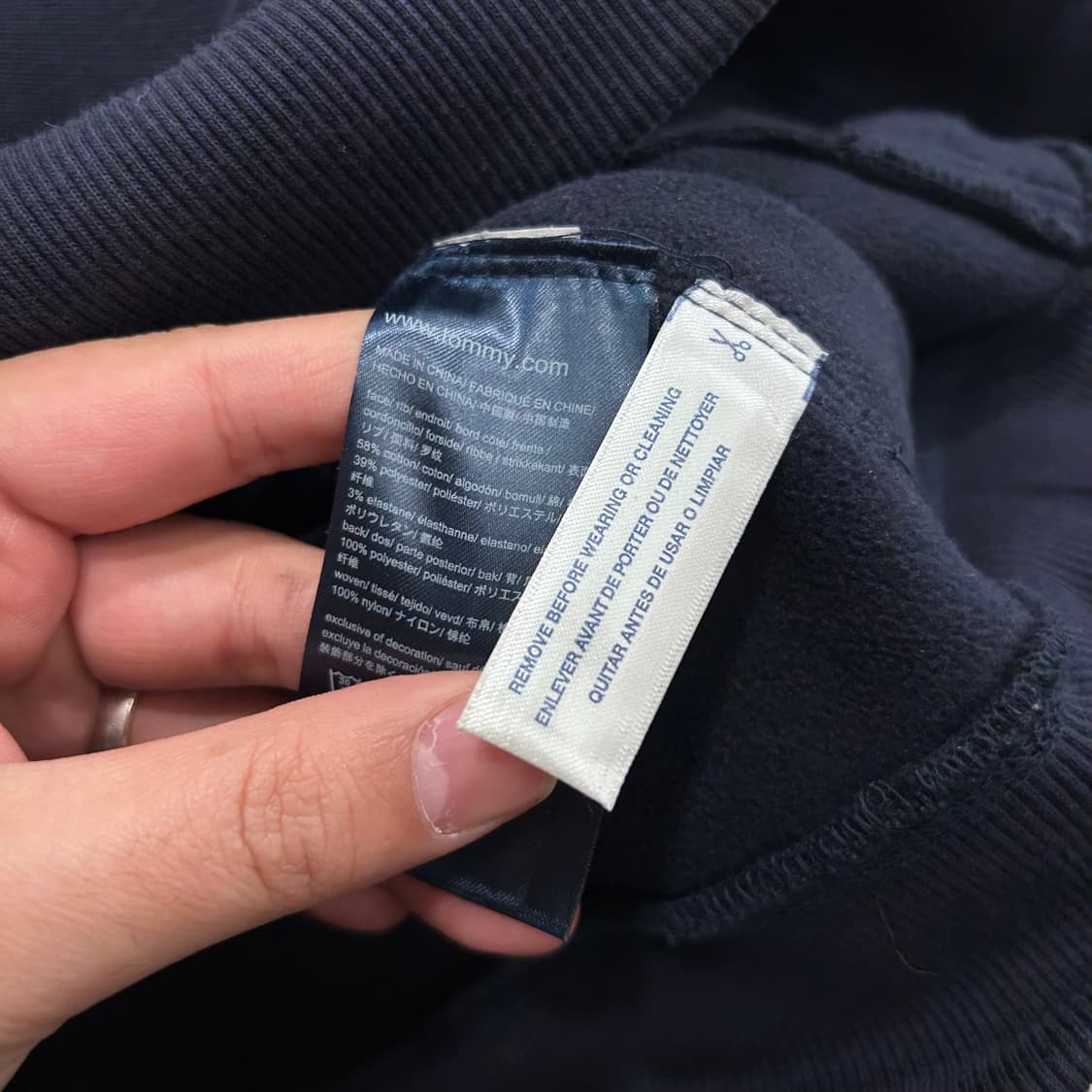 타미힐피거 슬리브로고 하이넥 니트 나일론자켓 상품이미지4