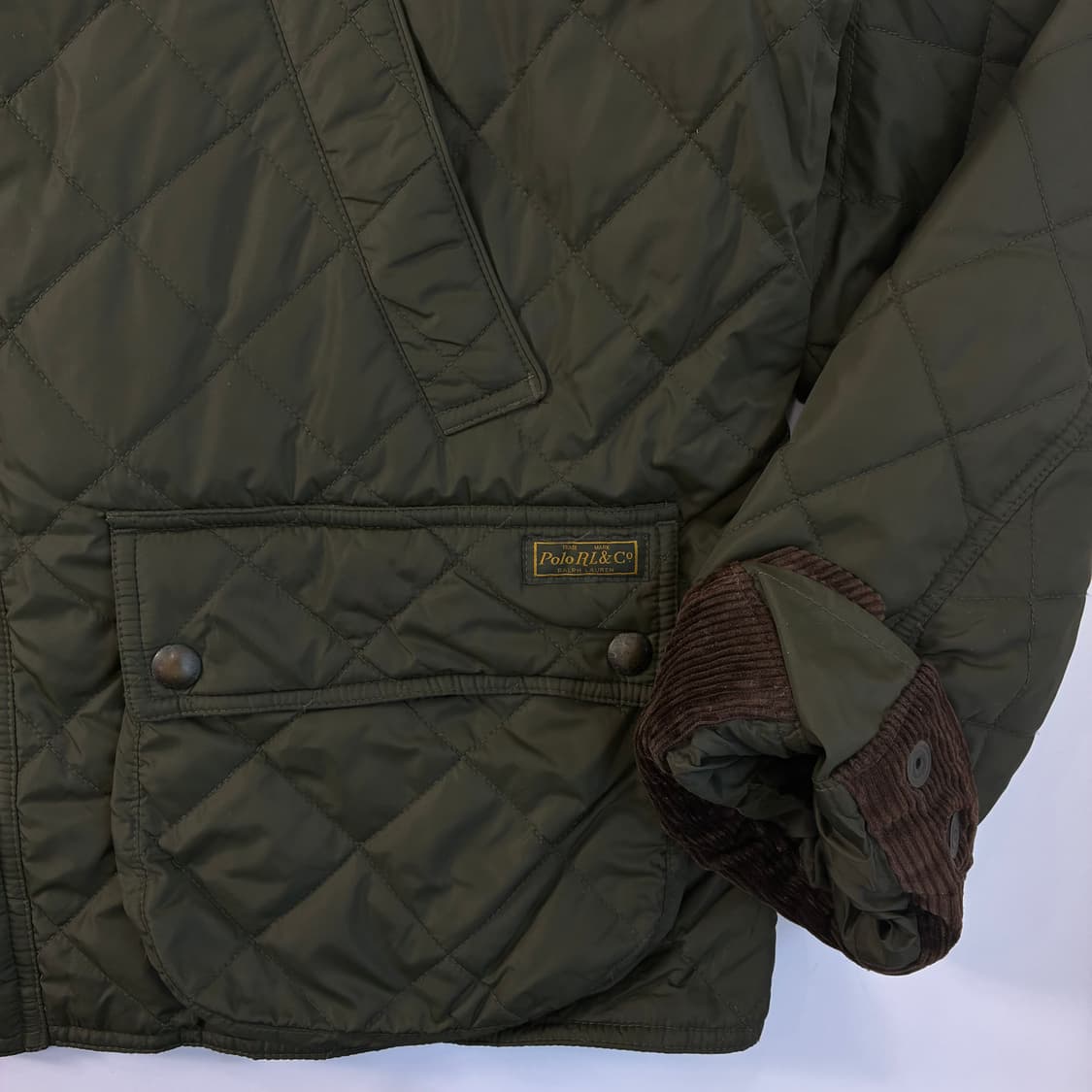 Polo  폴로 랄프로렌 바라쿠다 카키 퀼팅 자켓  상품이미지3