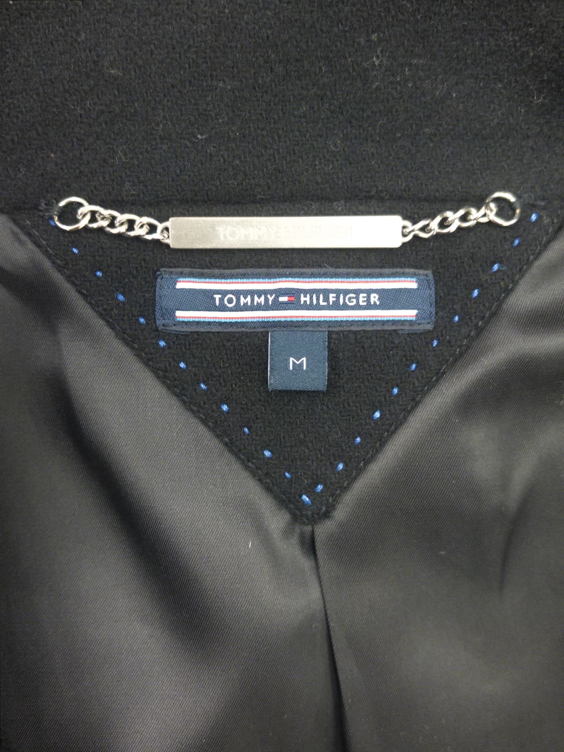 빈티지 타미힐피거 하이넥 블랙 투웨이 락시크 자켓 상품이미지10