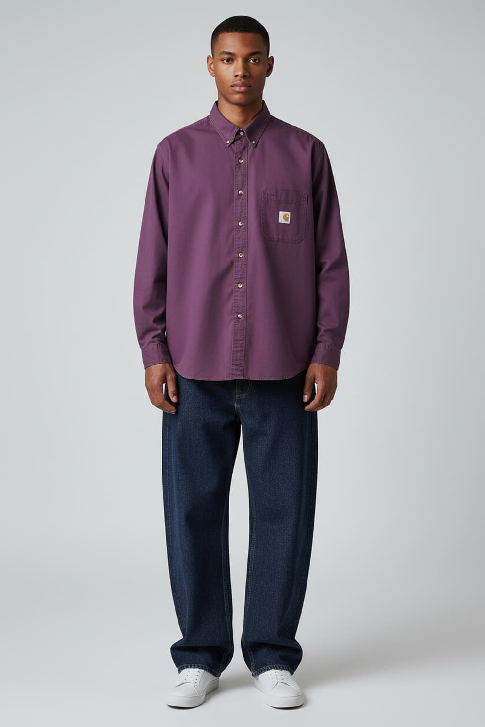 [XL] 칼하트 와인 원포켓 오버핏 긴팔셔츠 상품이미지3