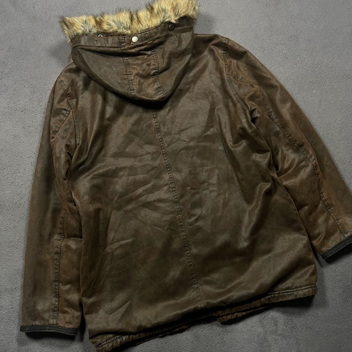 Japanese Vintage 파이어맨 후드 퍼 자켓 상품이미지4