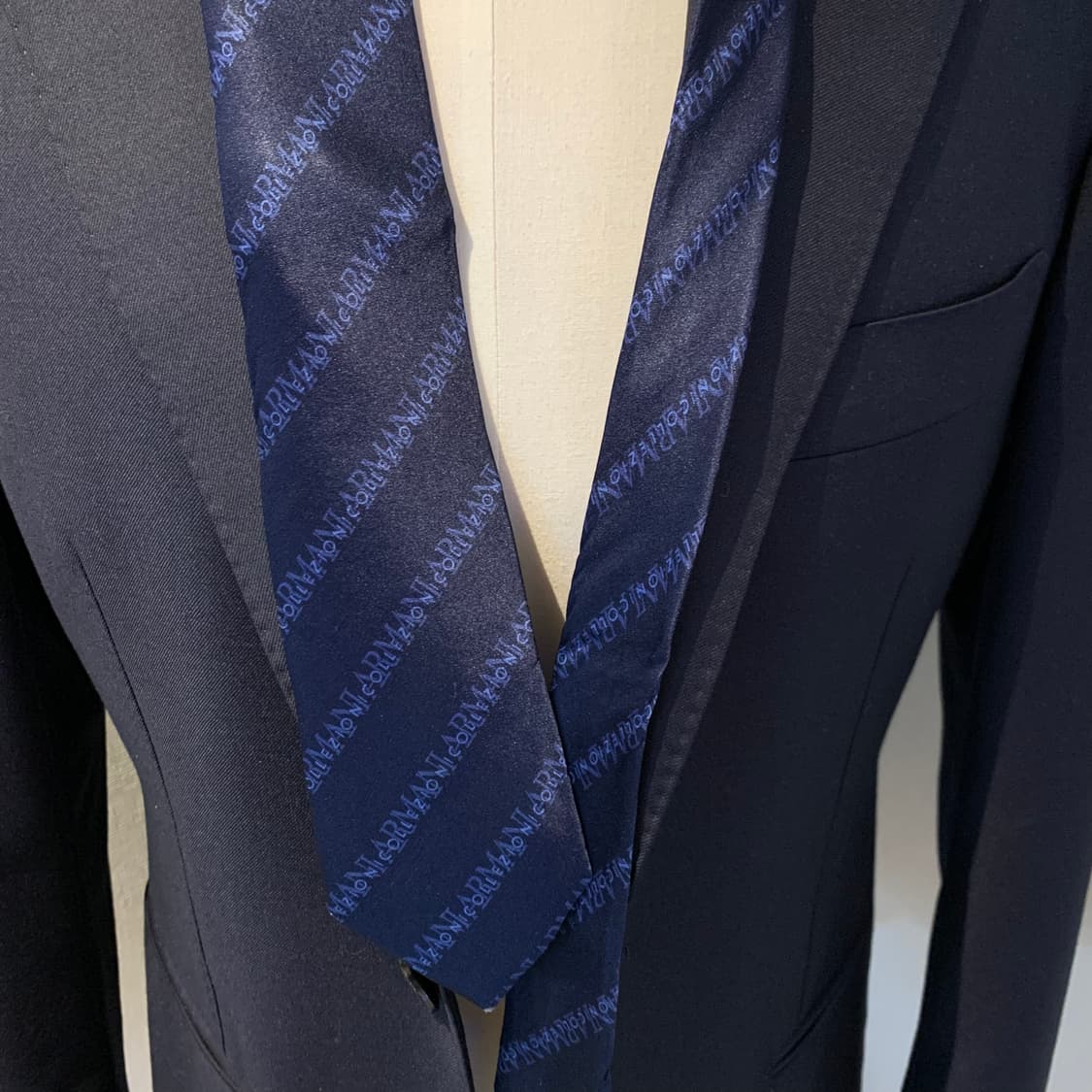 알마니(ARMANI) 신형라벨 모노그램 명품넥타이 이태리 100실크 상품이미지2