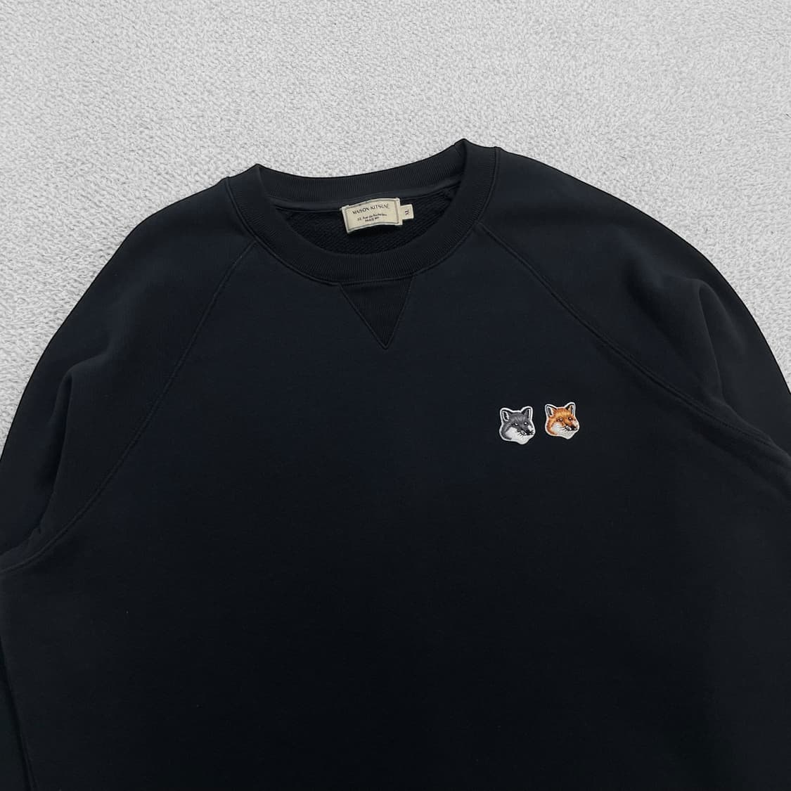 메종키츠네 더블 폭스 크루넥 맨투맨 다크그레이 상품이미지2