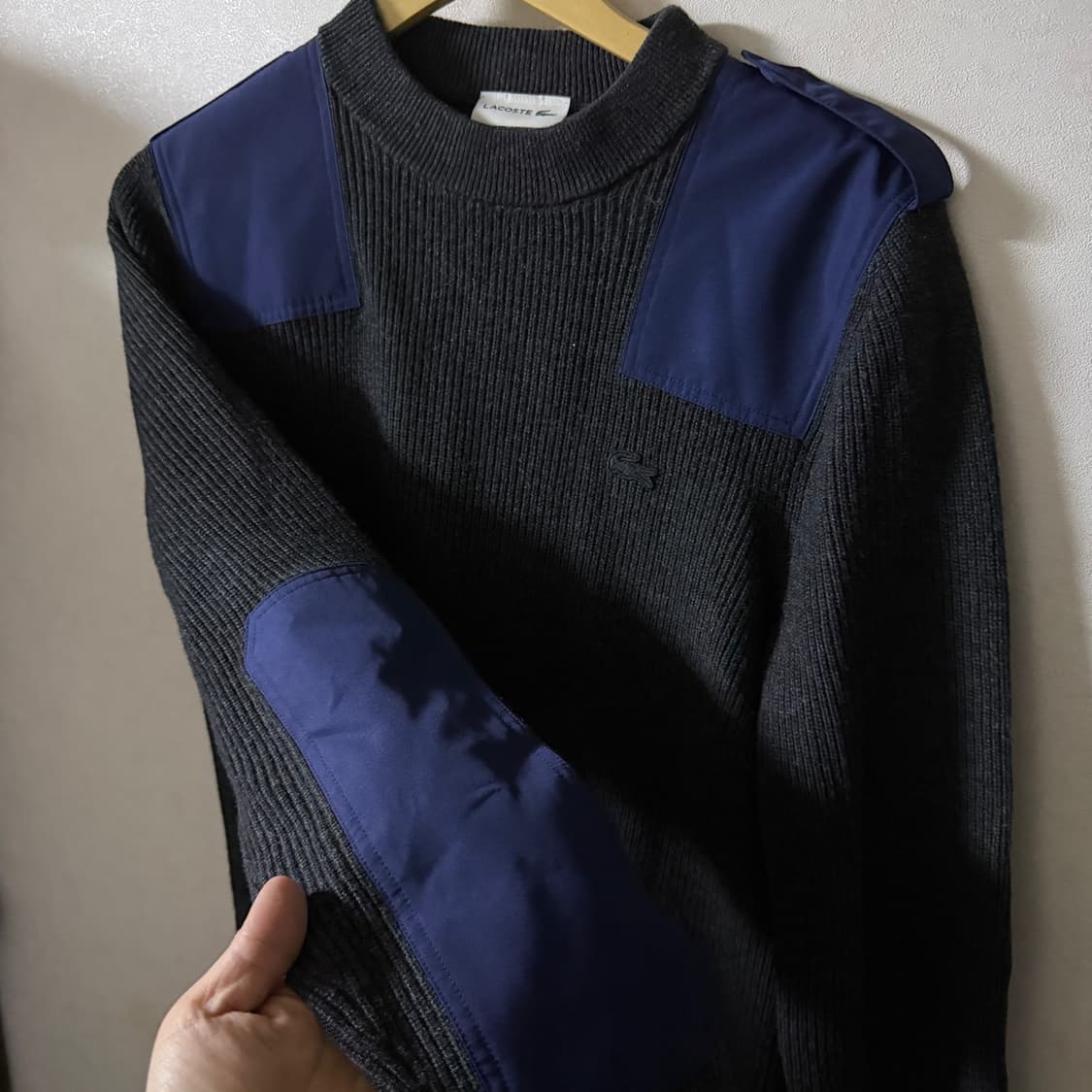 라코스테 남성 견장 니트 M (남성 95-슬림 100) 상품이미지7