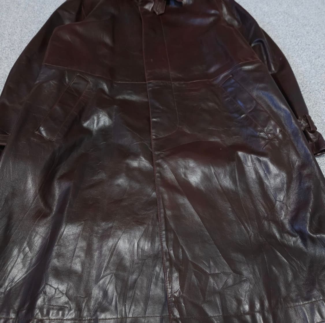 캐서린 햄넷 레더 롱 소가죽 자켓 상품이미지3