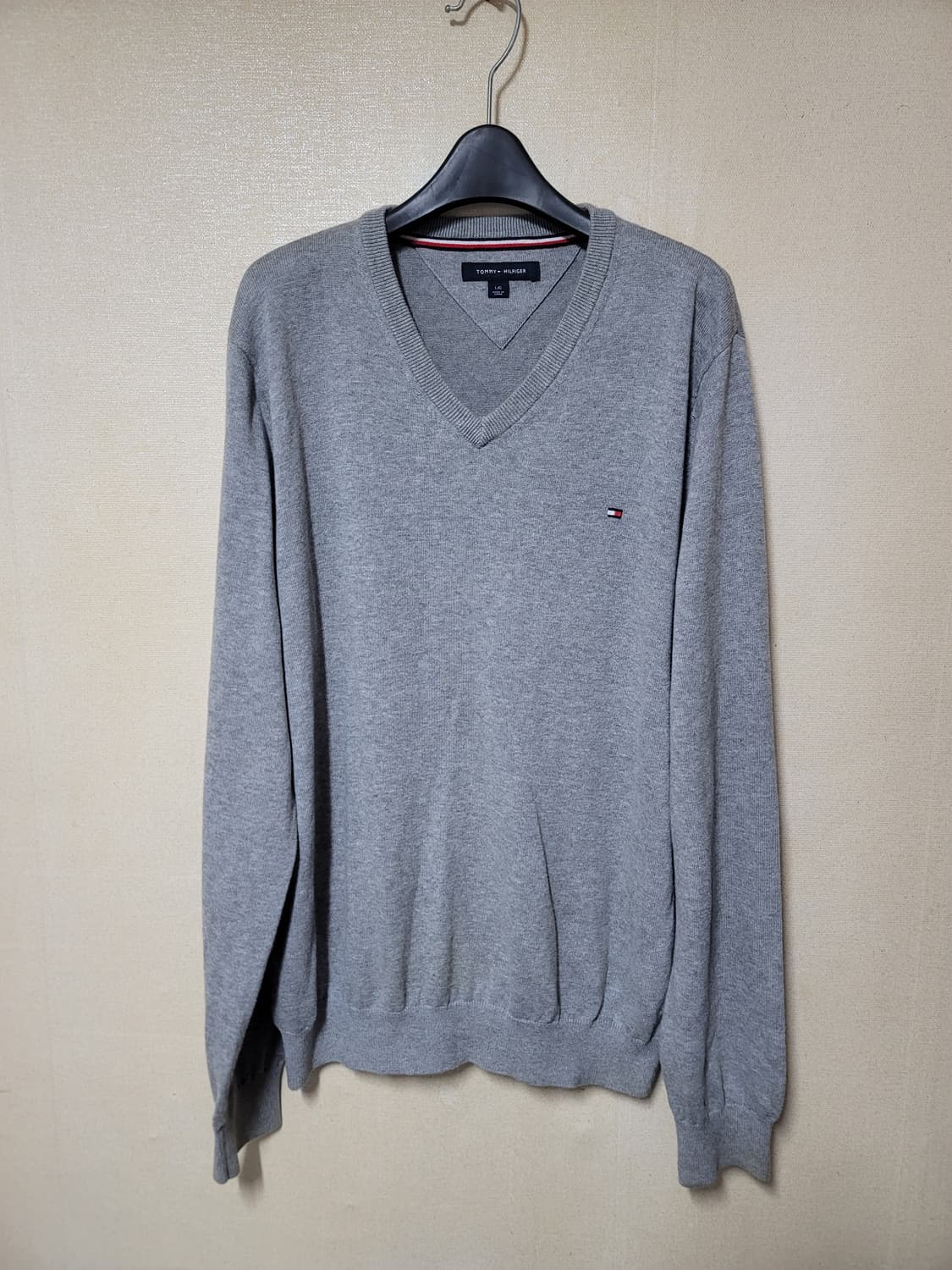 타미힐피거 브이넥 코튼니트 상품이미지1