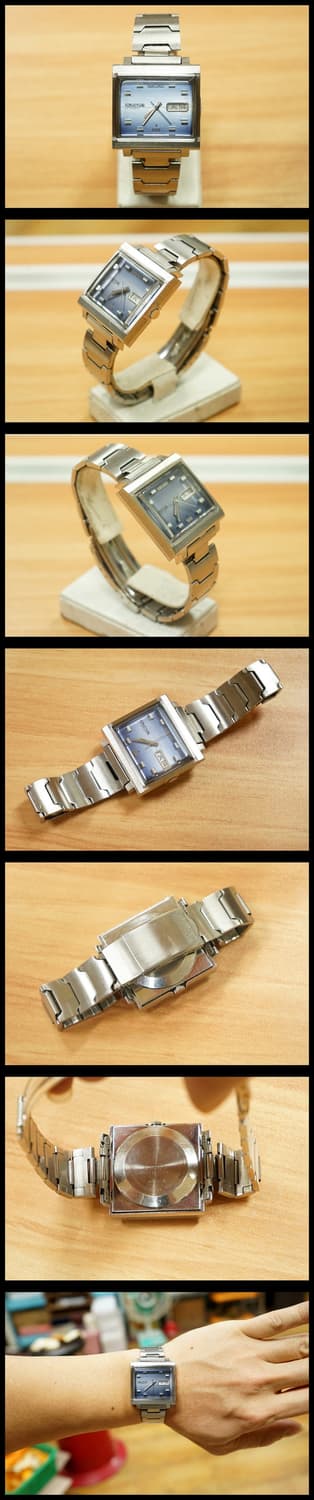 70s 세이코 5 엑터스 ss 6106-5440 사각프레임 오토매틱 시계 상품이미지2