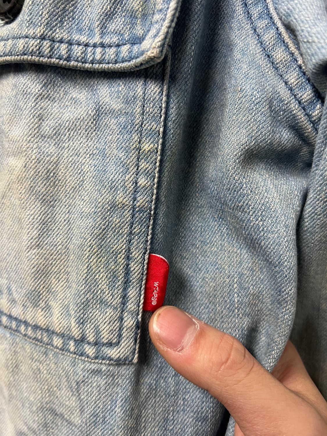 더블탭스 12AW 웨스턴 올맨 더티워싱 데님셔츠 상품이미지7