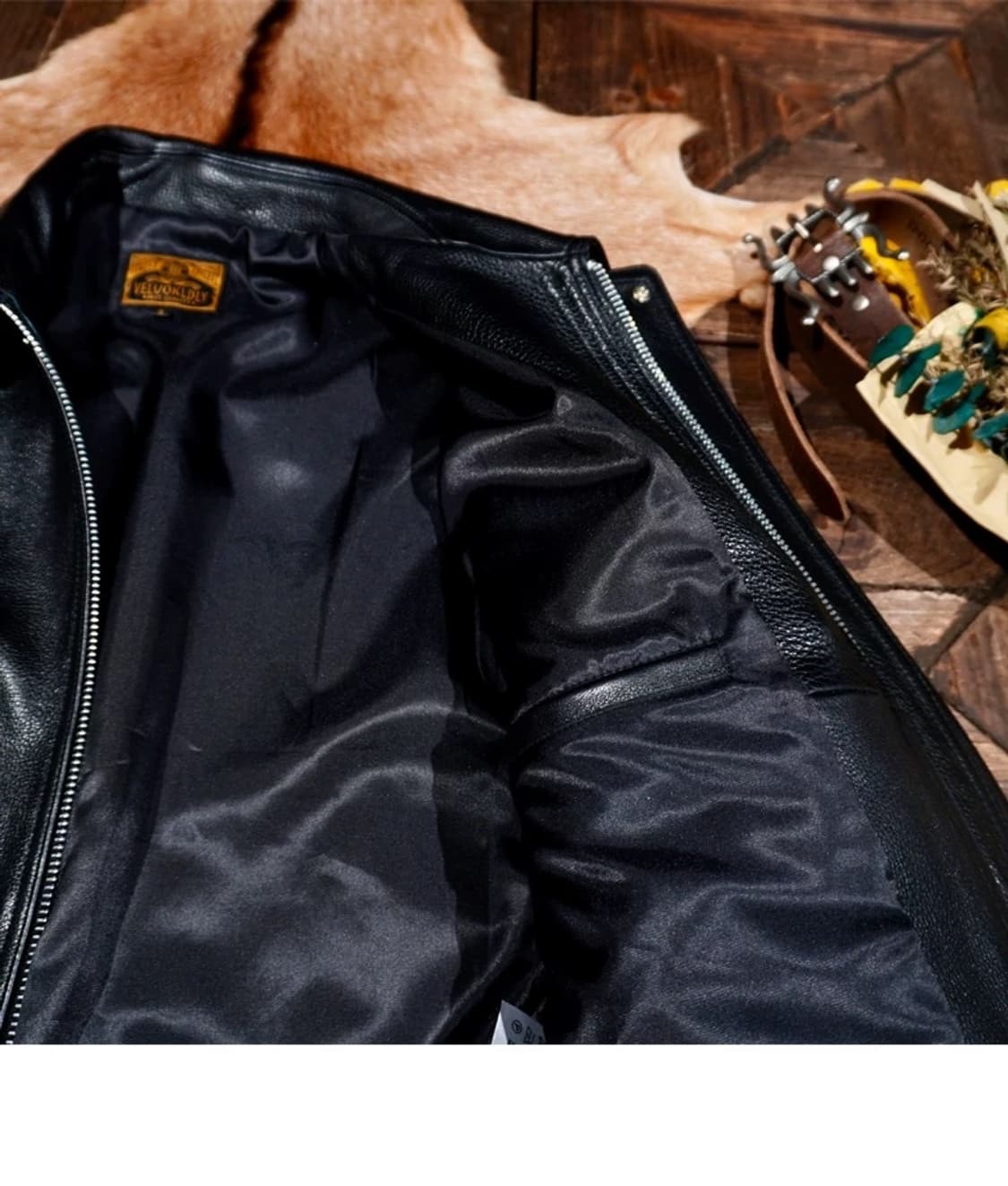 Veluokldly 90년대 홍콩 빈티지 스타일 가죽자켓 상품이미지6