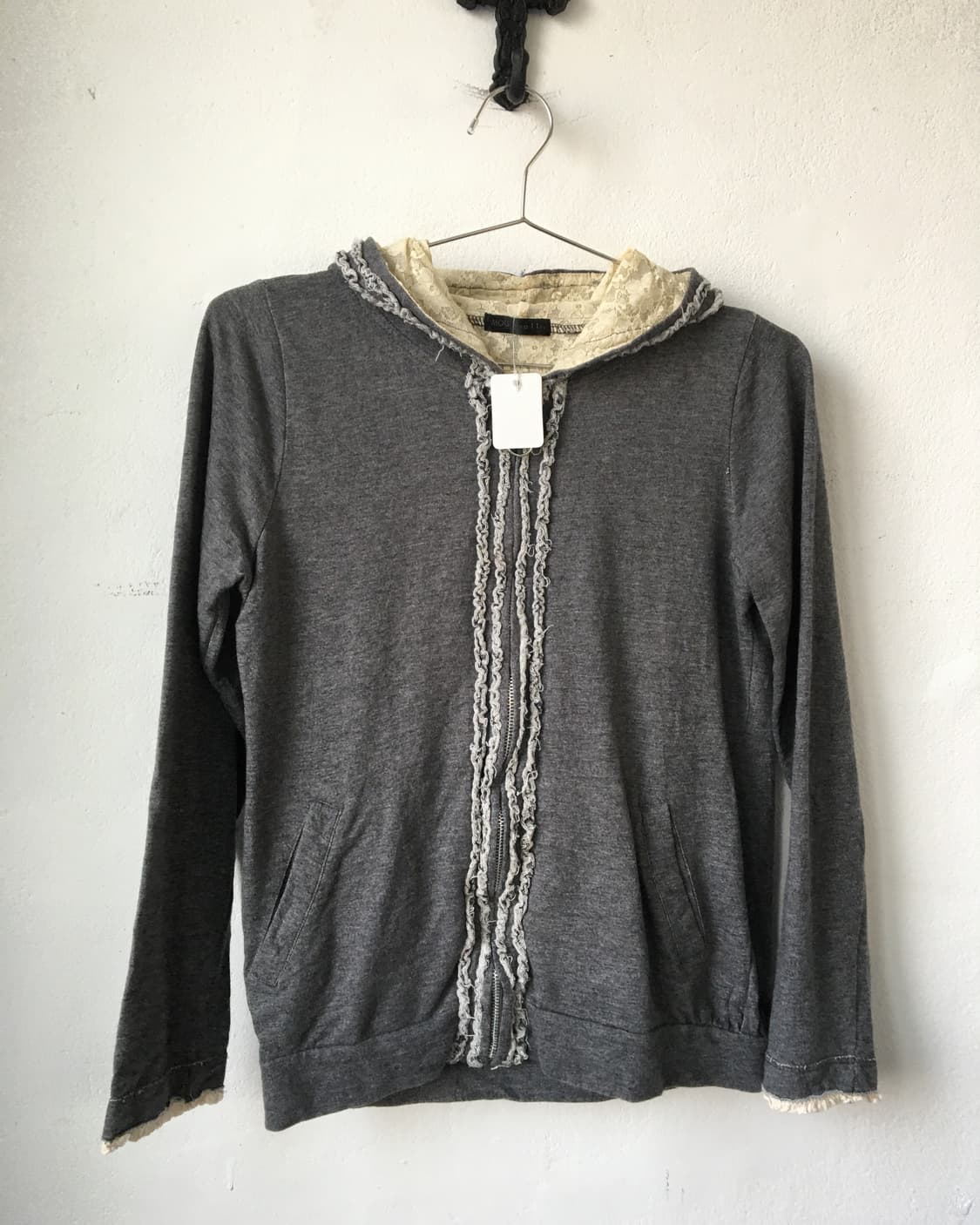 frill trimming hood zip up 상품이미지4