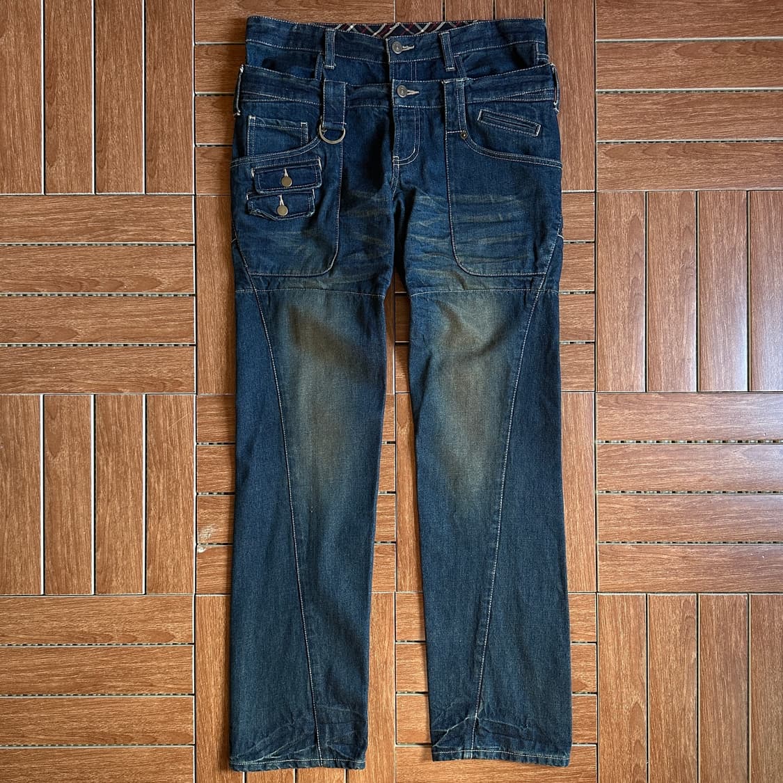 Ppfm double waisted layerd denim pants 상품이미지1
