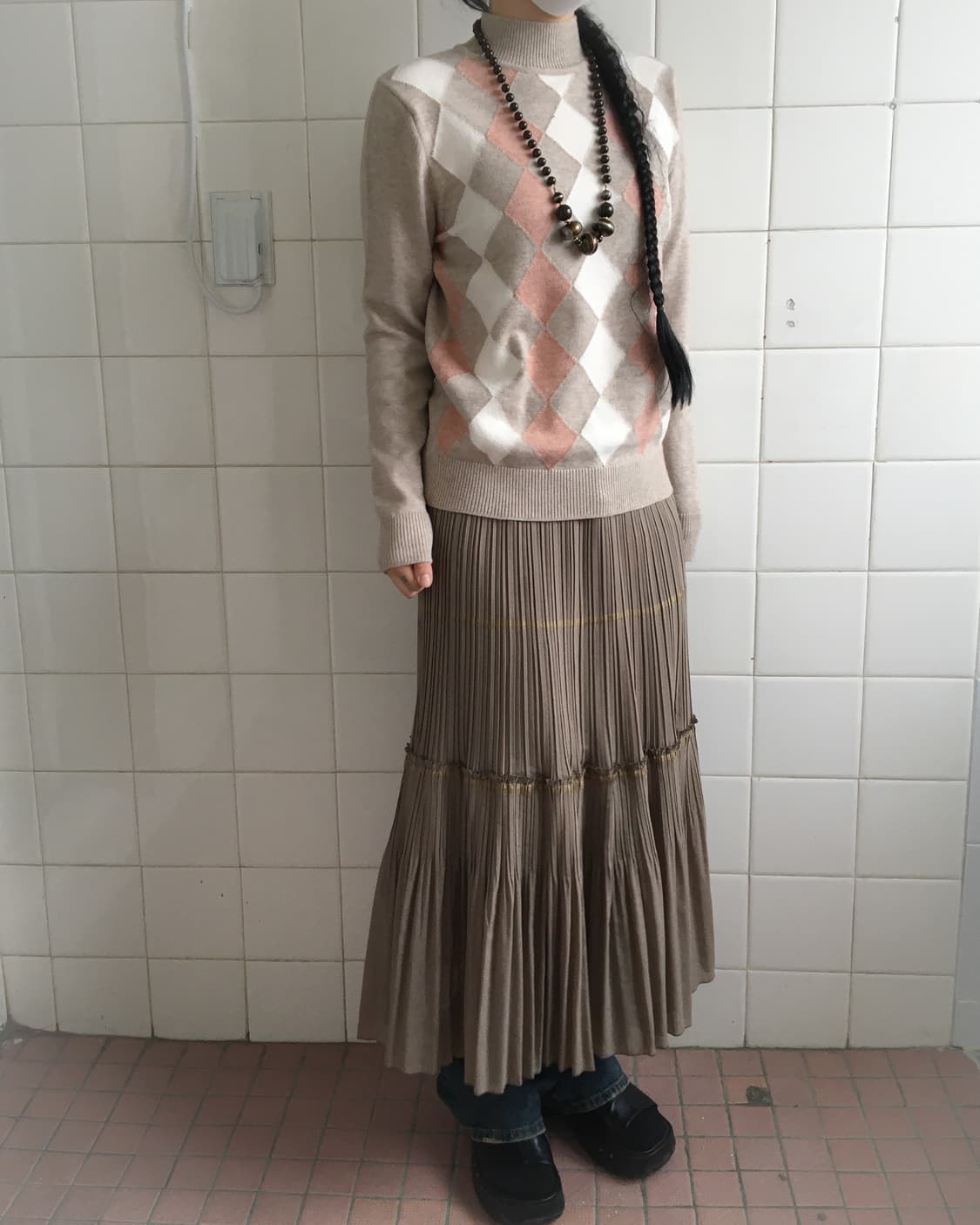 Argyle pattern knit 상품이미지4