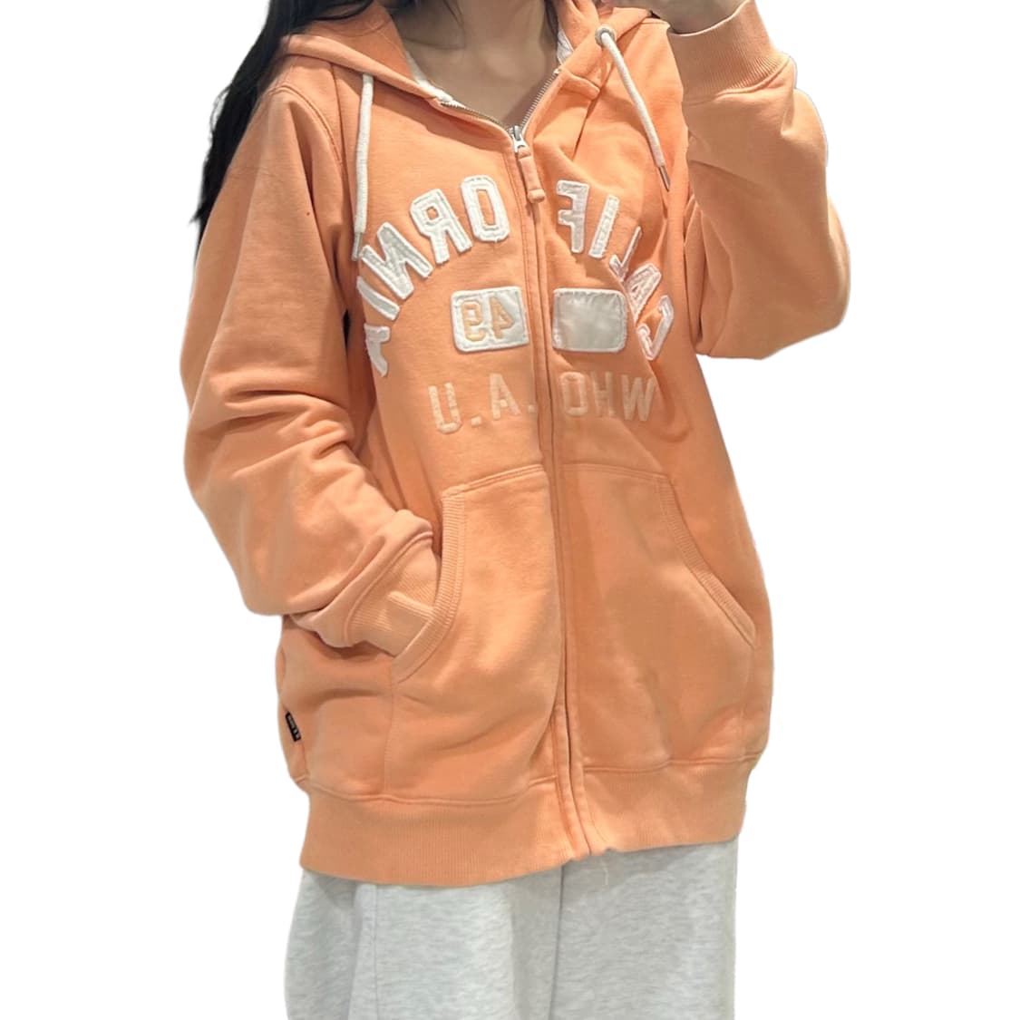 후아유 캘리포니아 연오렌지 후드집업 상품이미지1