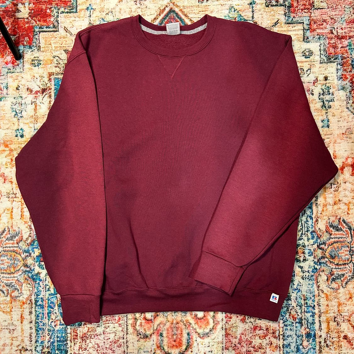 [2XL] 00s 러셀 버건디 스웻셔츠 상품이미지1