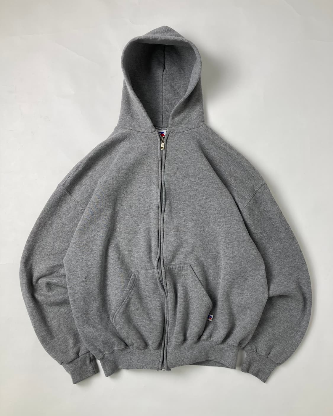 90s Russell Zip Up Hoodie (heather grey) 상품이미지1