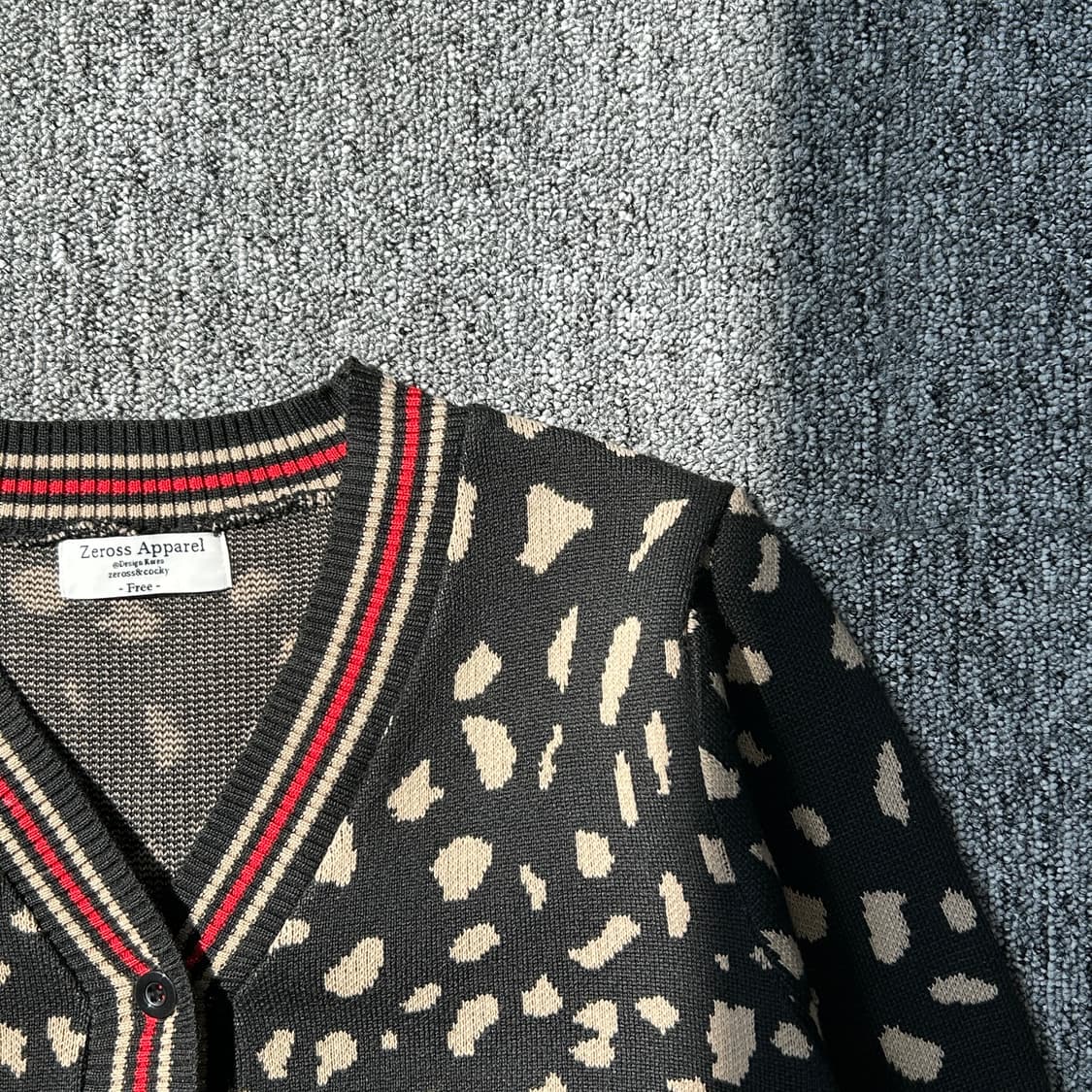 제로스 어패럴 레오파드 패턴 가디건 상품이미지2