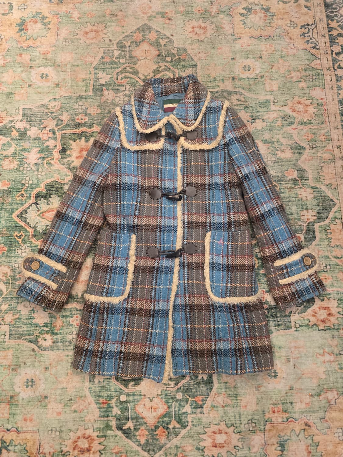 빈폴(Beanpole)체크 더플 코트(떡볶이 코트) 상품이미지1