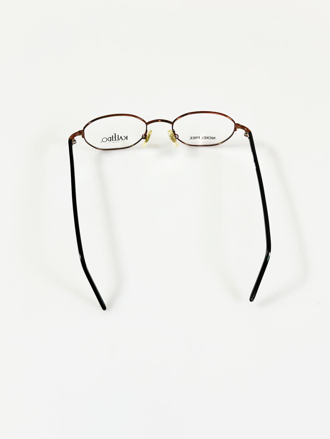90s KALEIDO 슬림 오벌 브라운 메탈 빈티지 안경 상품이미지5