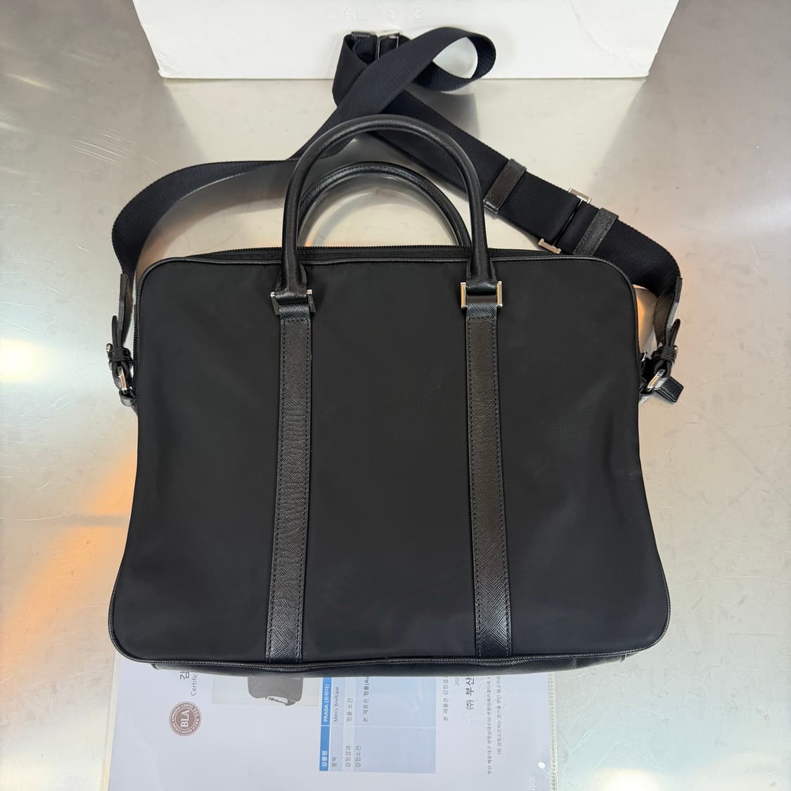 [리오브] 프라다 리나일론 로고 브리프케이스 숄더 토트백 상품이미지3