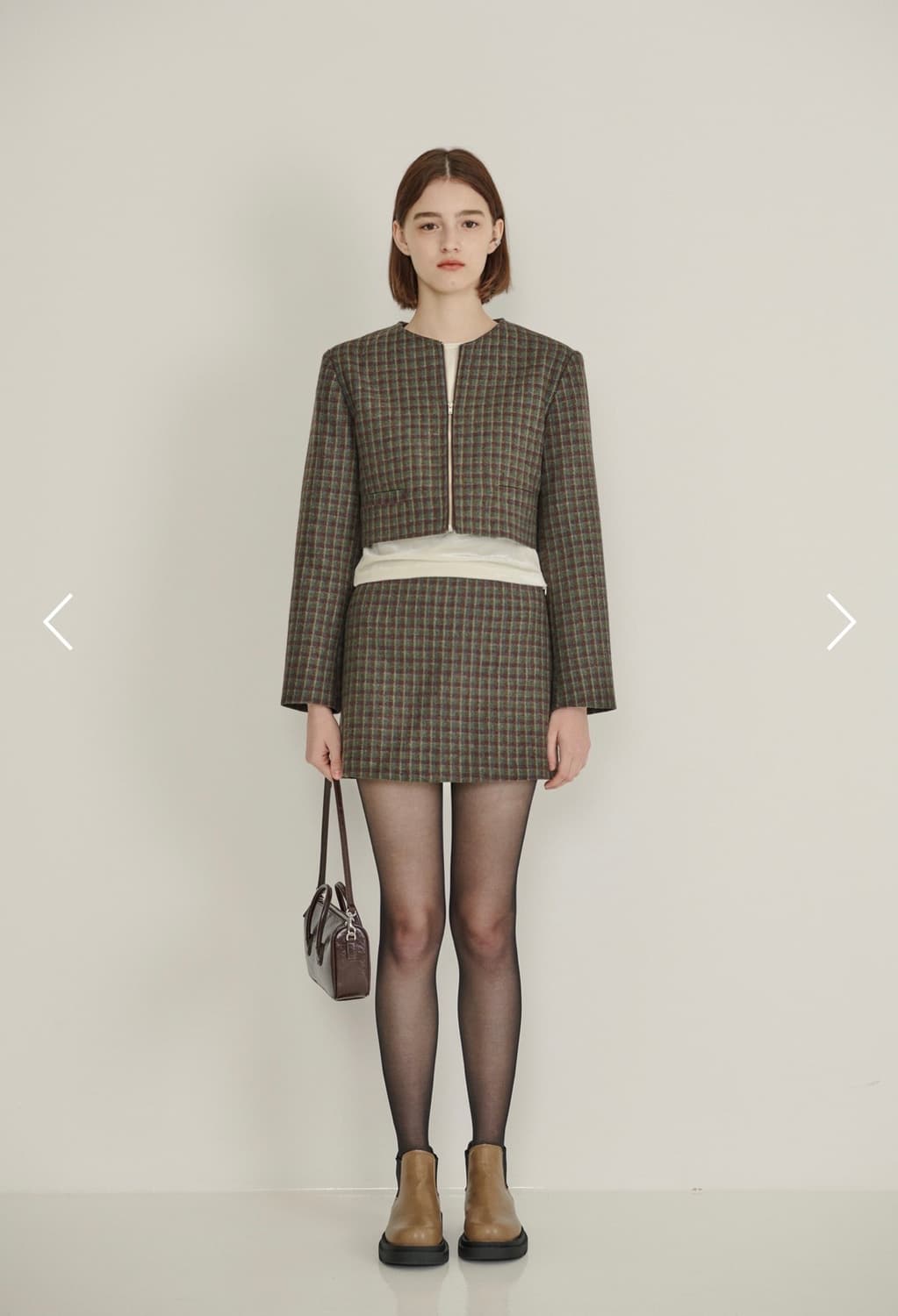 시눈 체크 미니 스커트 check mini skirt 상품이미지4