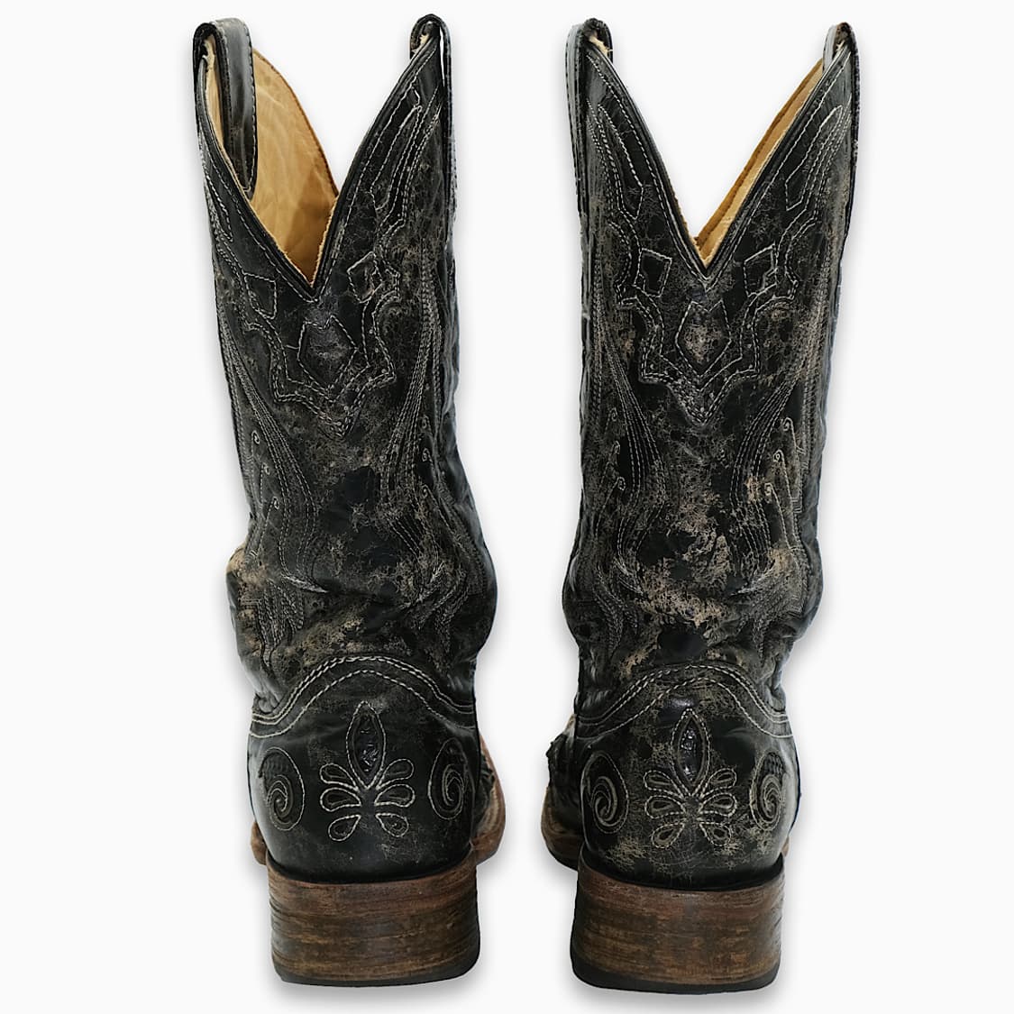 코랄(CORRAL)스퀘어토 웨스턴 레더 부츠 8.5H265 BT26502 상품이미지3