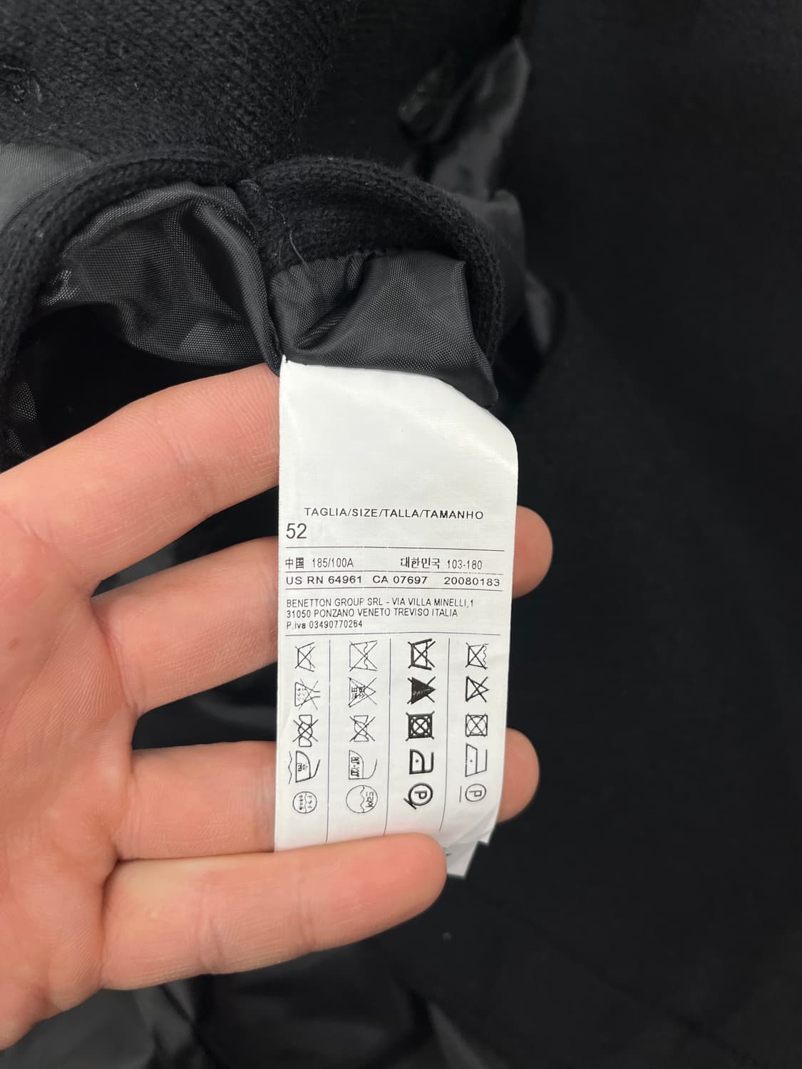 BENETTON 울 혼방 디스컷팅 더블 코트 상품이미지7