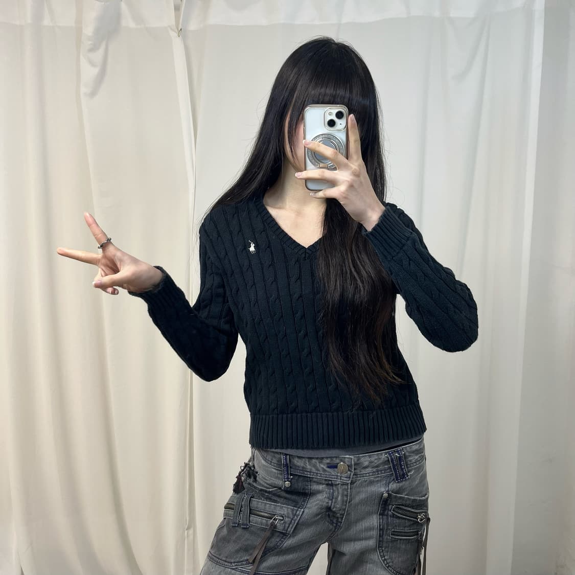 Polo Ralph Lauren black knit 상품이미지2