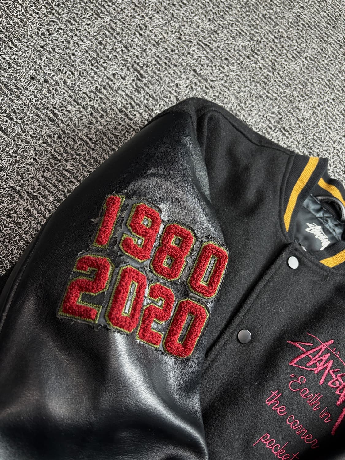 스투시 40주년 인터네셔널 에잇볼 빅로고 바시티 자켓 2863 상품이미지5