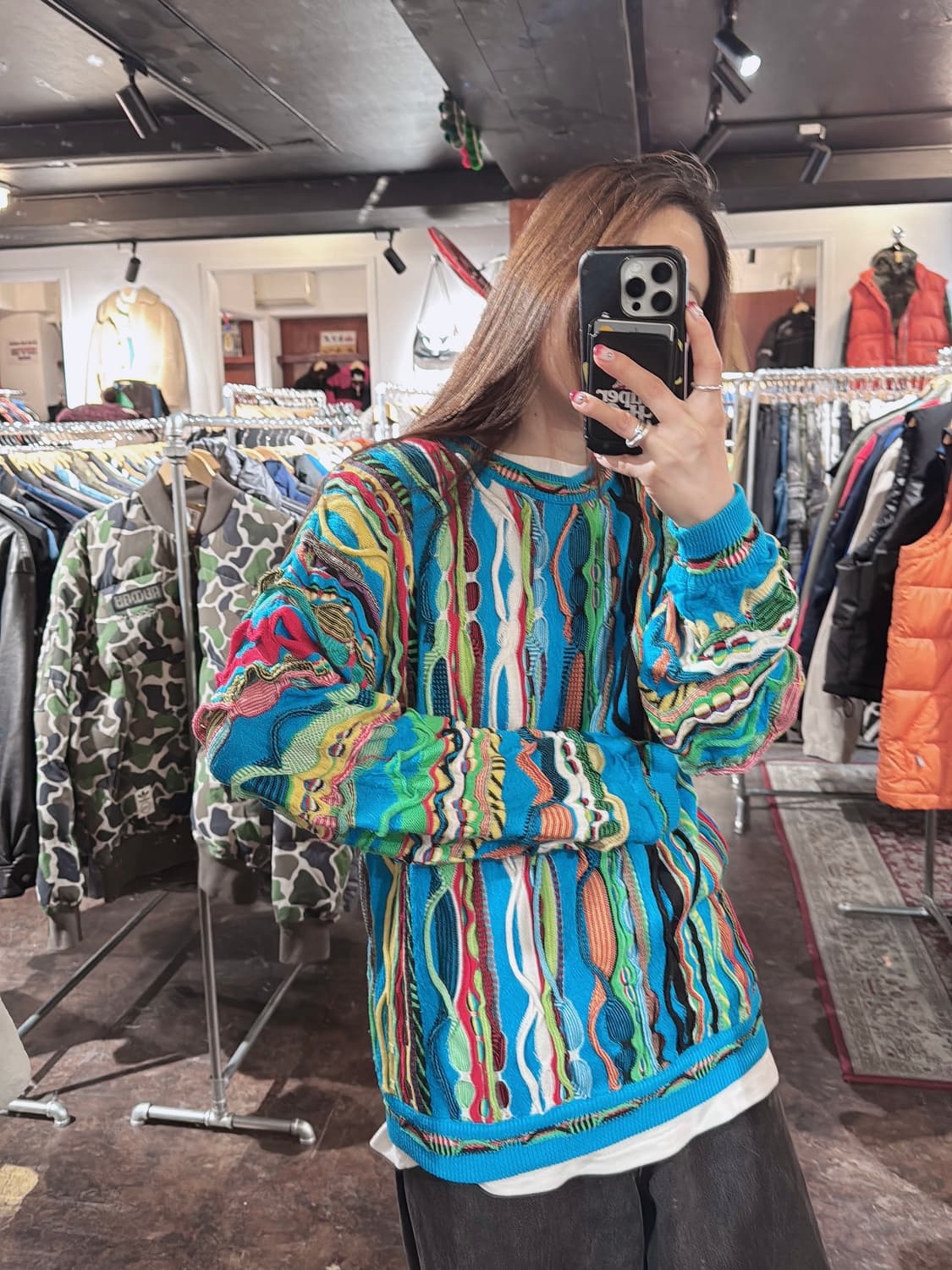 MEEROO 호주 빈티지 쿠지 패턴 자수 니트 스웨터 S 상품이미지6