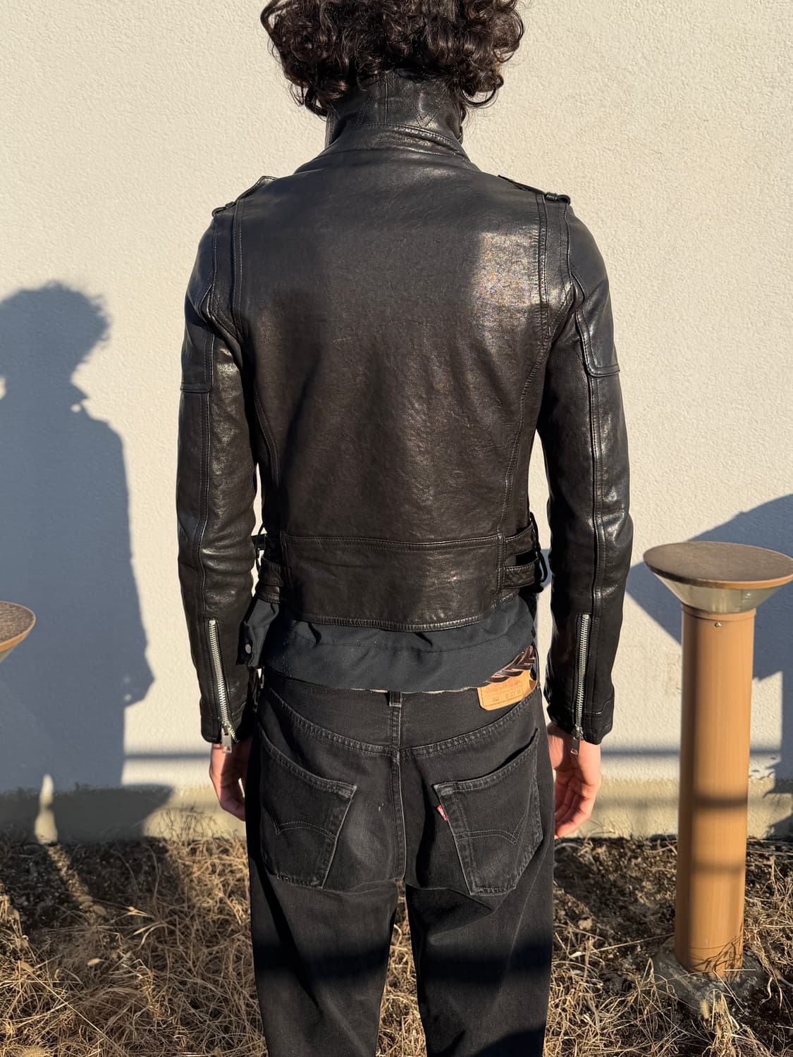 바이커 레더 자켓 상품이미지3