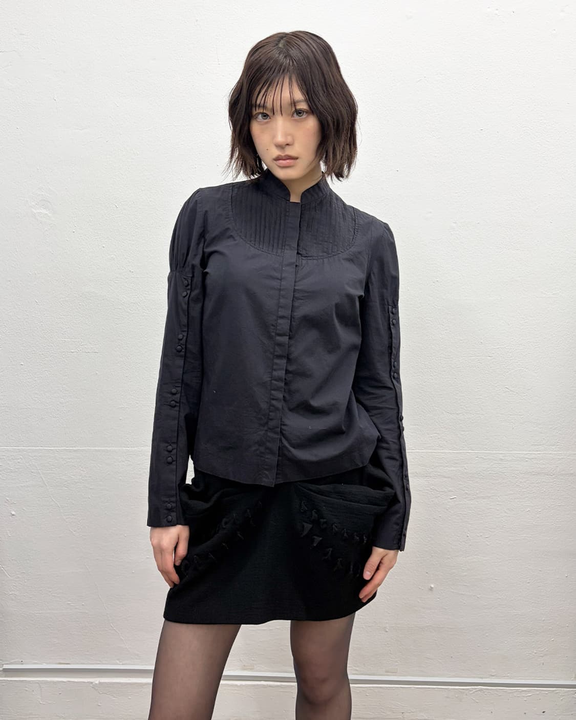 브루노 피터스 비드 디테일 차이나 셔츠 상품이미지1