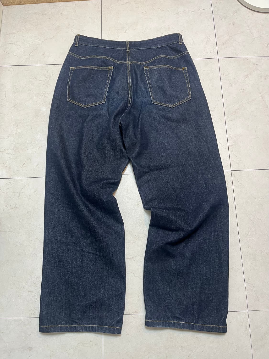 셔터 shirter 프론트 스티치 와이드 데님 34inch 상품이미지3