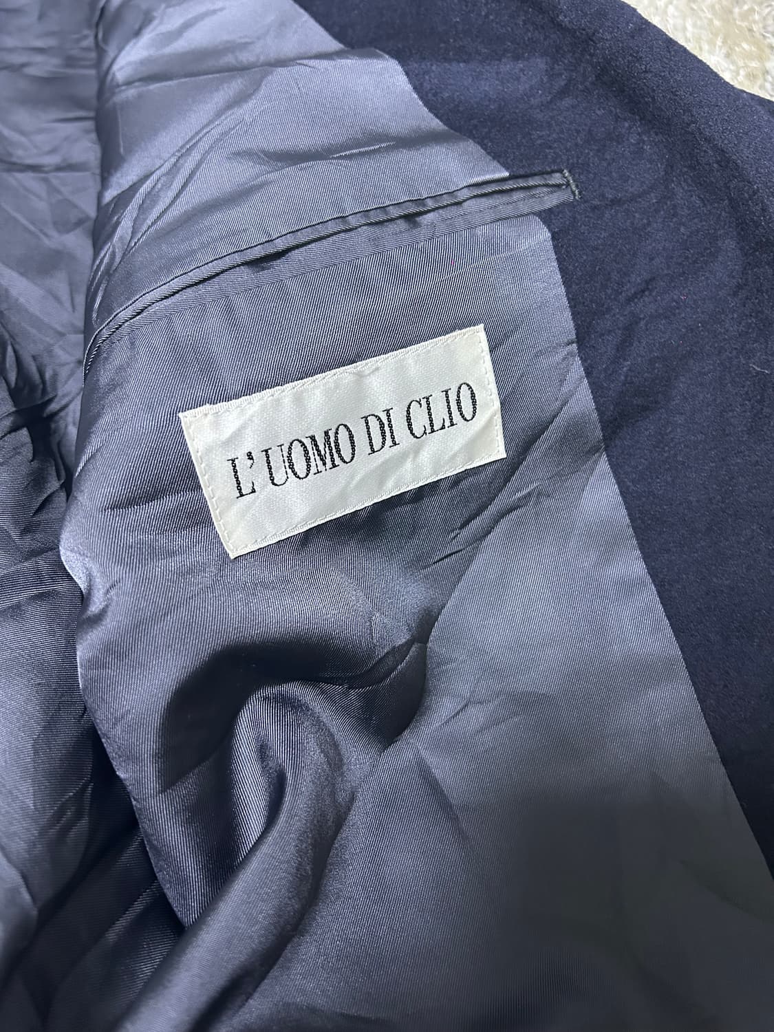 네이비 캐시미어 더블 버튼 블레이저 사이즈105~110 상품이미지3