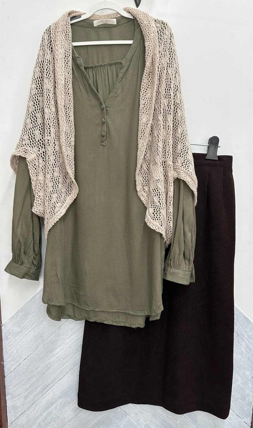 🪾하구미의 히피 코디세트🪾크로셰 가오리 핏 셔츠 그런지 에스닉 상품이미지2