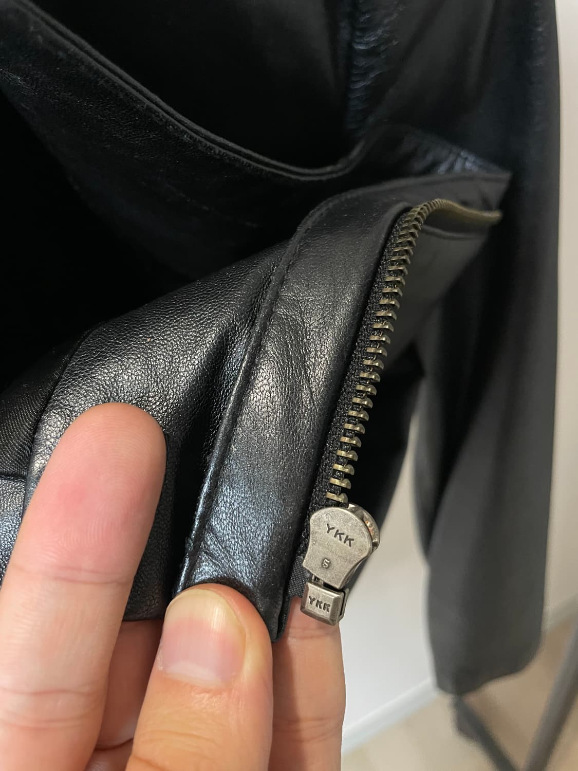 (S) ax 아르마니 익스체인지 미니멀 가죽 자켓 상품이미지5