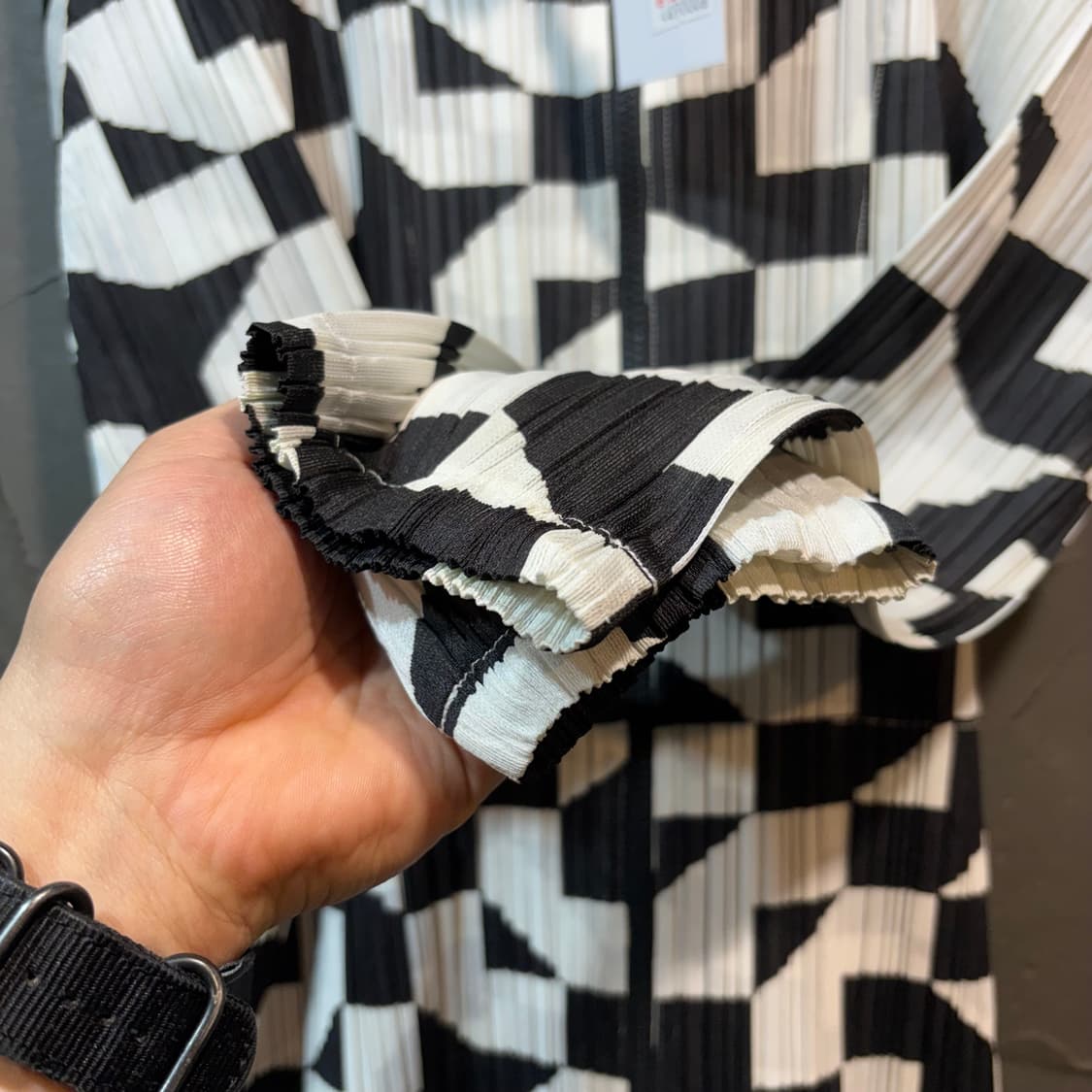 [003] PLEATS PLEASE 플리츠 플리즈 투웨이 집업 패턴 자켓 상품이미지4