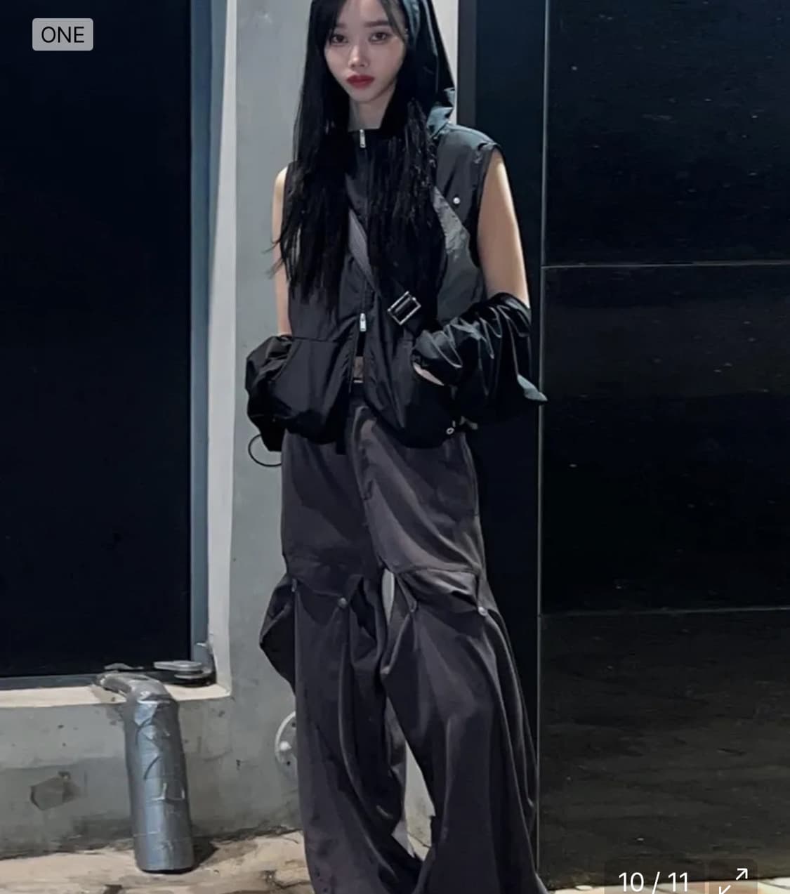 퀵배송) 팬시클럽 블랙 디테쳐블 볼레로 집업 BLACK 상품이미지8