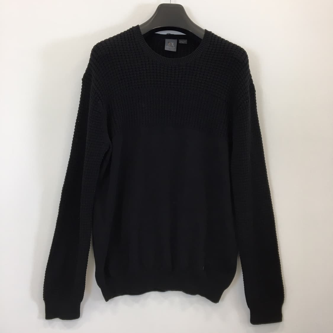 AX 아르마니익스체인지 블랙 코튼 하찌니트 XL  상품이미지1