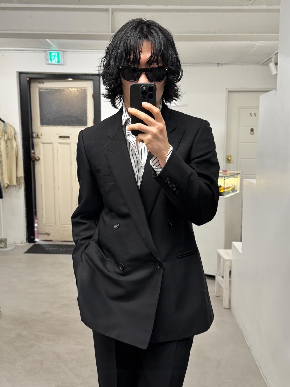 버버리 블랙 더블 수트 셋업 상품이미지1