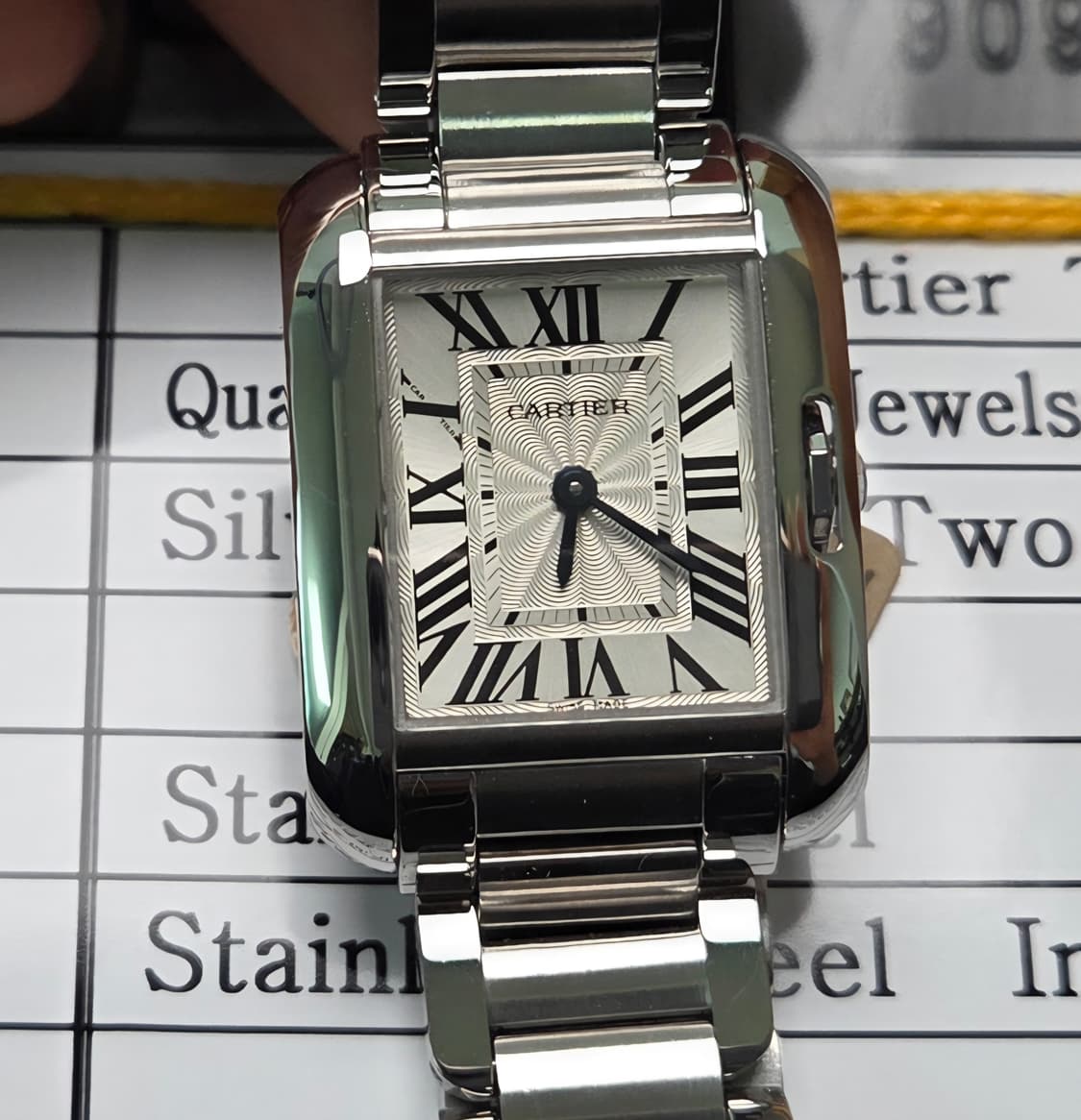 까르띠에 앙글레즈 탱크 스몰 클래식로만판 쿼츠 브레이슬릿 ver. (감정 상품이미지1