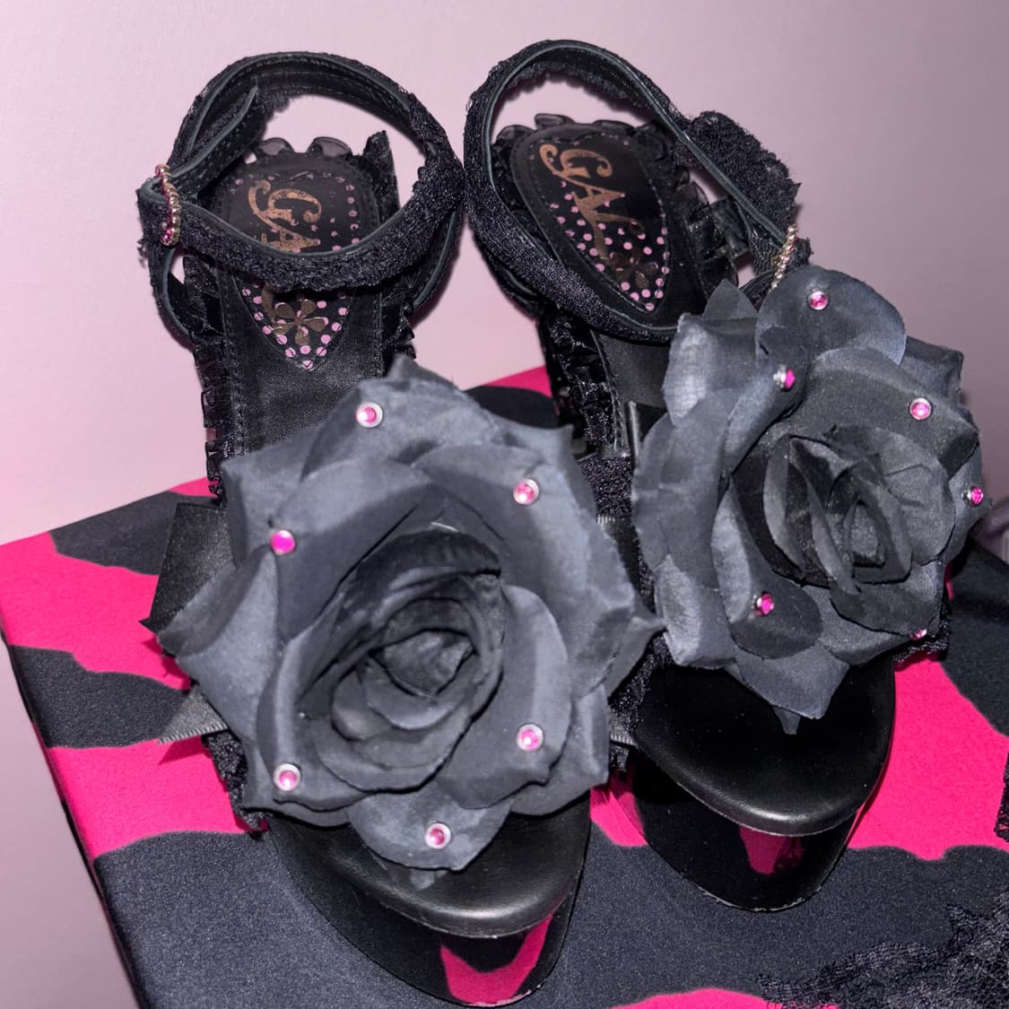 hello angel girl 갸루 구두 힐 하트 장미 아게하 히메 상품이미지3