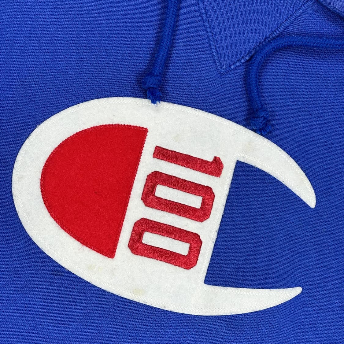 챔피온 100주년 센터로고 후드티 블루 M 상품이미지3