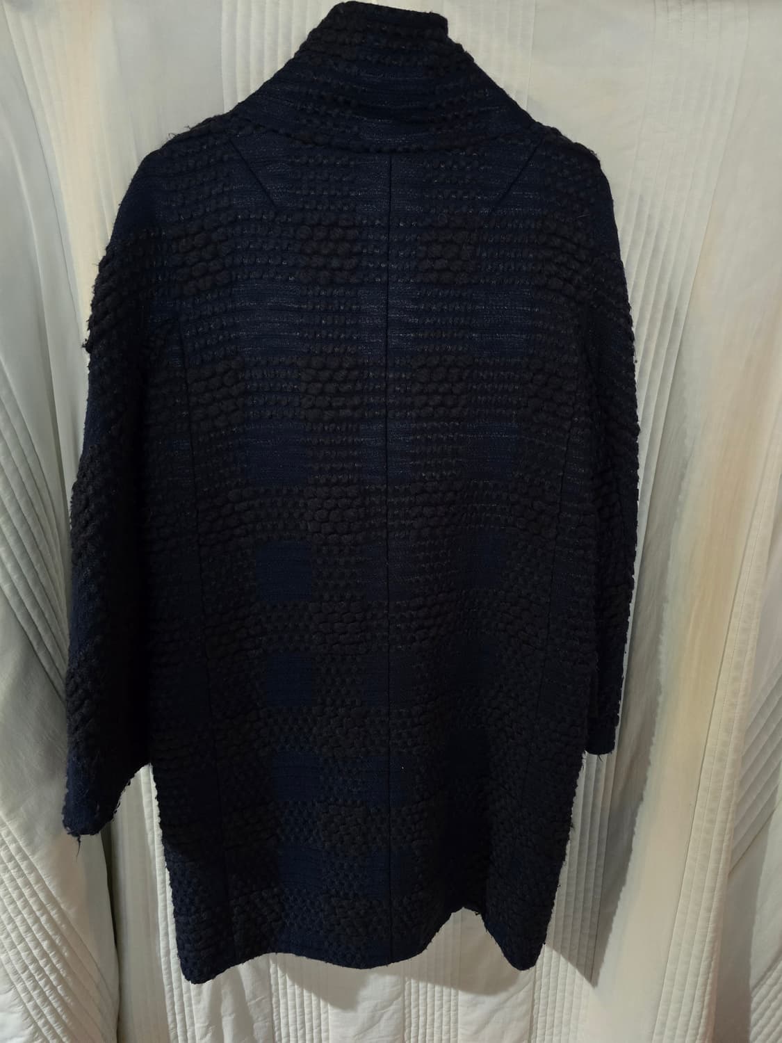 KUHO 네이비 텍스쳐 코트 상품이미지3