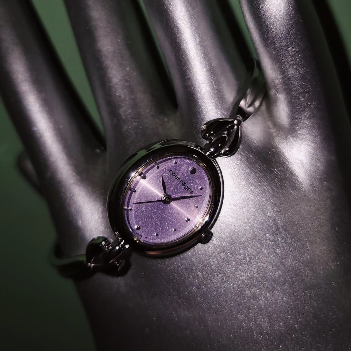 90s 한정 꾸레쥬 스페이스 에이지 핑크 오발 시계 상품이미지8