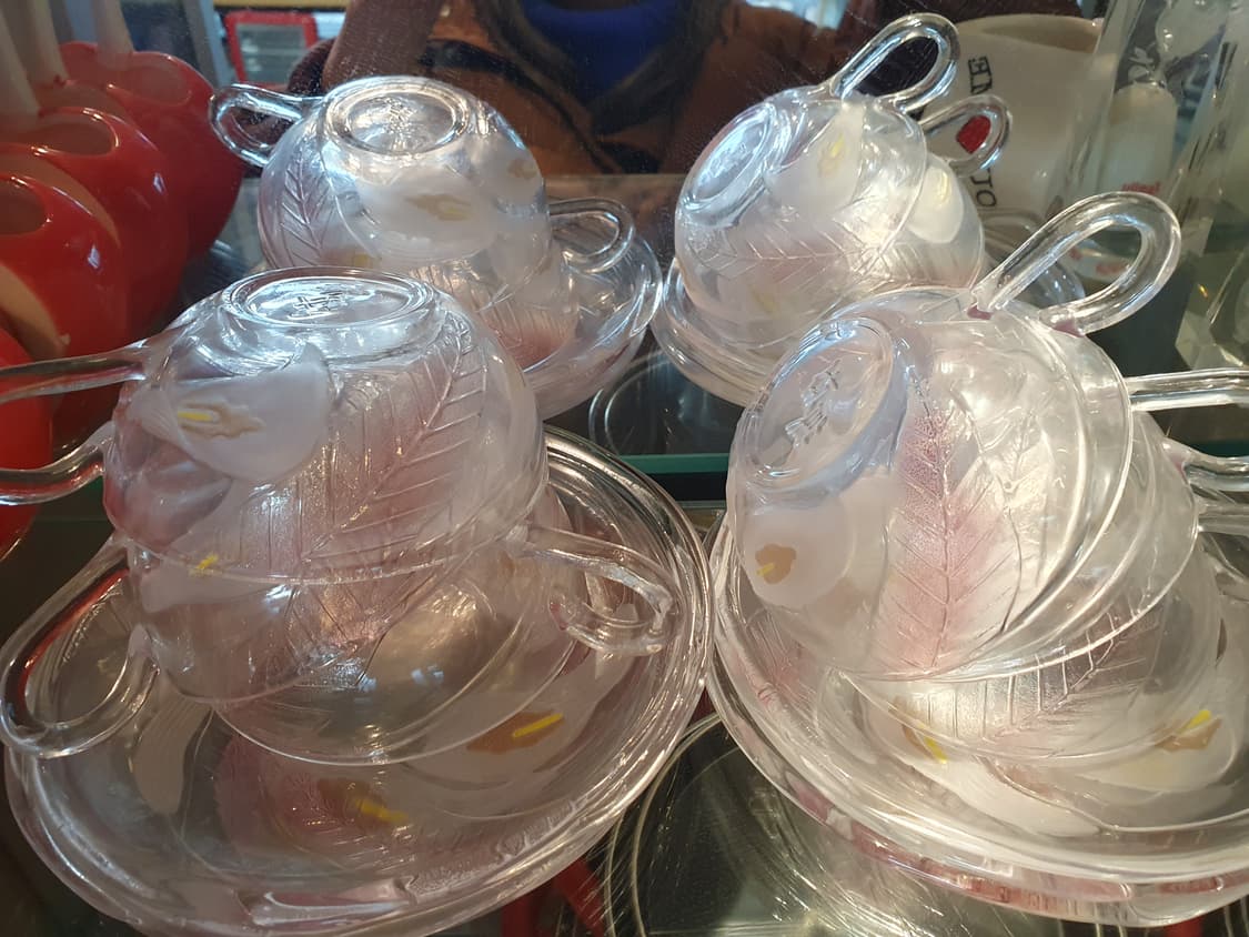 빈티지  크리스탈 커피잔  세트 상품이미지1