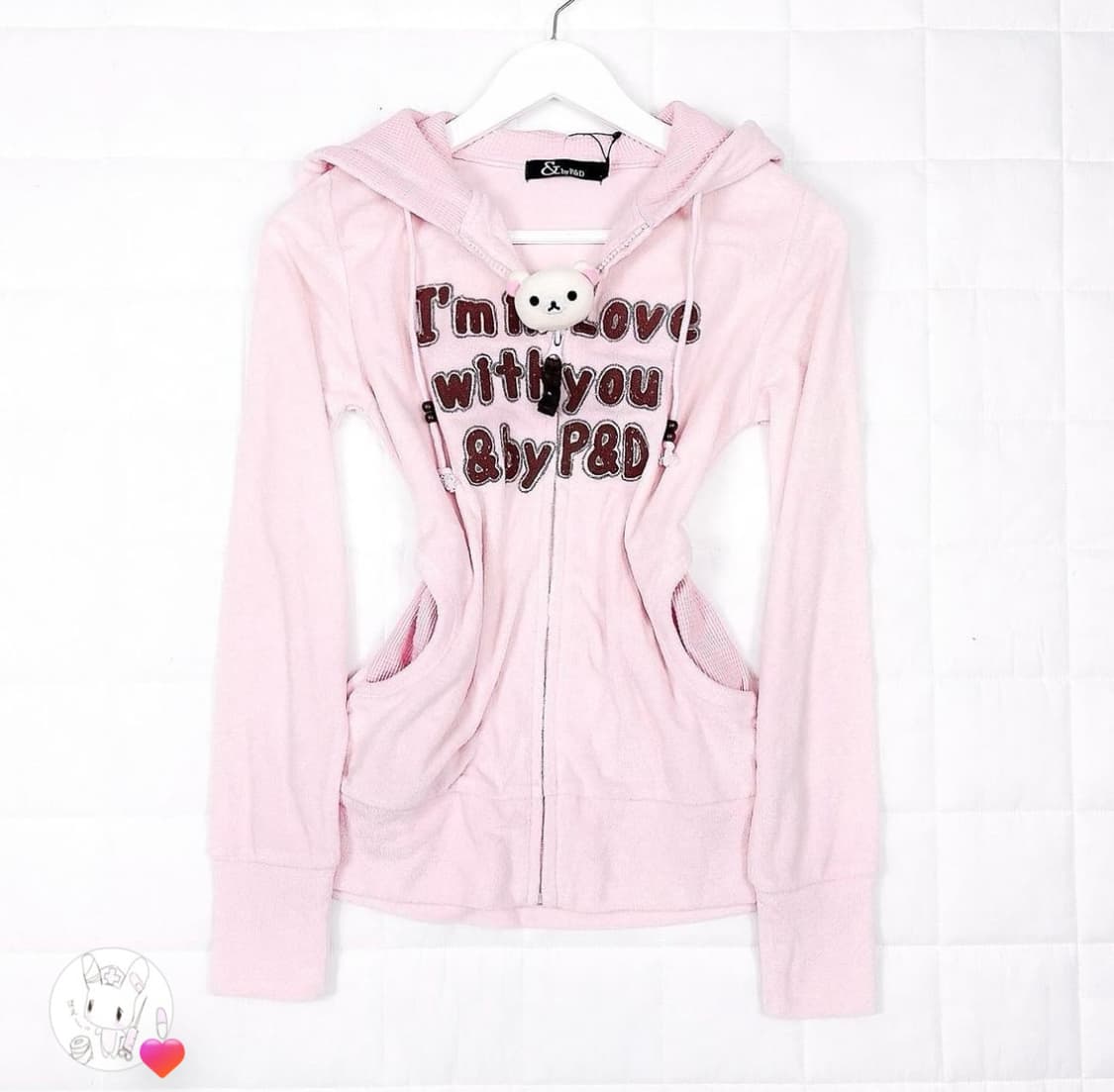 핑키앤다이안 핑크 초코 테리 후드집업 연핑크 stc 빈티지 진리빈티지  상품이미지1