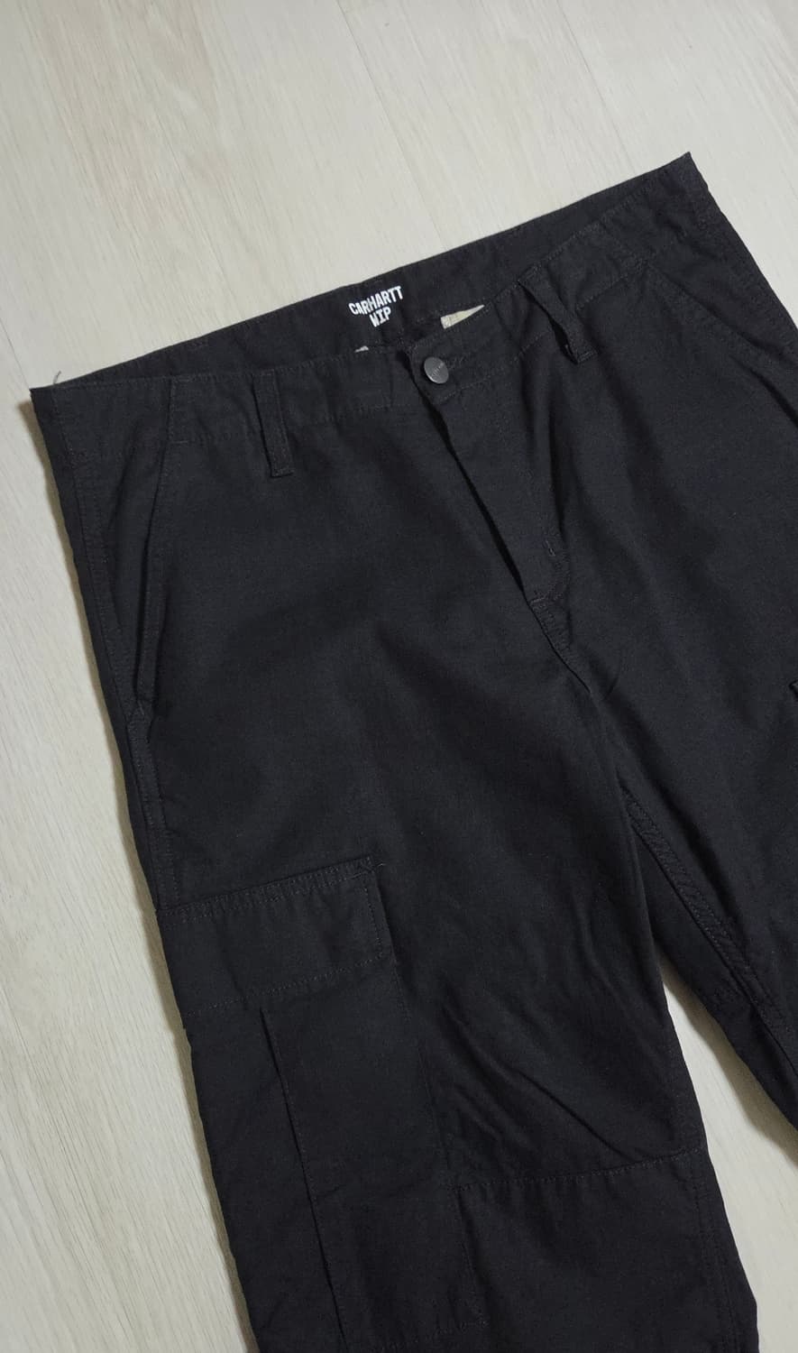 (착샷) 칼하트 wip 레귤러 카고 팬츠 블랙  상품이미지2